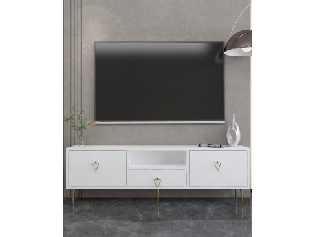 HANAH HOME TV polica 1306 DROP 1 White Gold