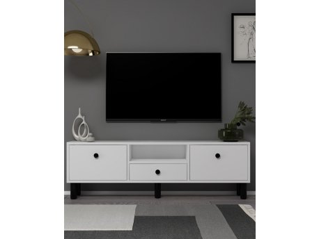 HANAH HOME TV polica 1310 DROP 1 White Black