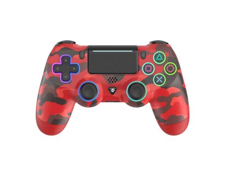 SPAWN PlayPro 4 Wireless Controller Red Camo - PS4/PS3/PC/Android/IOS/SD