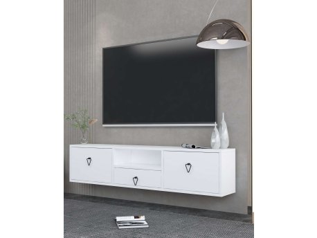 HANAH HOME TV polica 1303 DROP 1 White Black