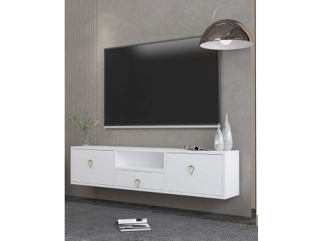 HANAH HOME TV polica 1303 DROP 1 White Gold