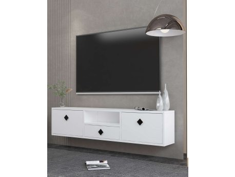 HANAH HOME TV polica 1305 DROP 1 White Black