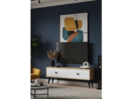 HANAH HOME TV polica Mona 120 Sapphire Oak White