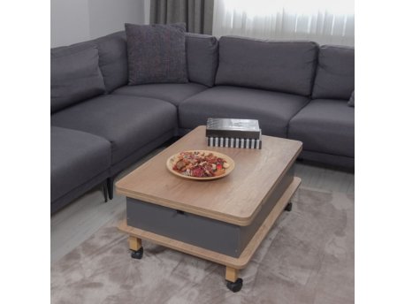 HANAH HOME Sto za dnevnu sobu Helsinki Anthracite