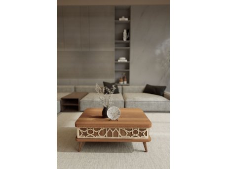 HANAH HOME Sto za dnevnu sobu Ottowa Ada Walnut