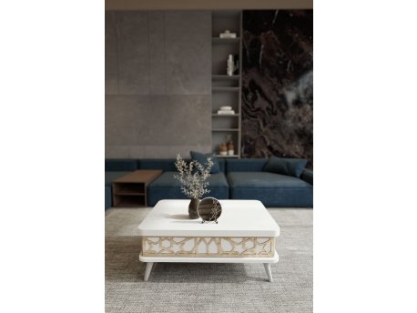 HANAH HOME Sto za dnevnu sobu Ottowa Ada White