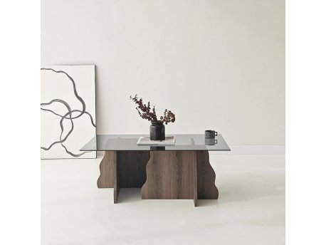 HANAH HOME Sto za dnevnu sobu Canyon Walnut Fume