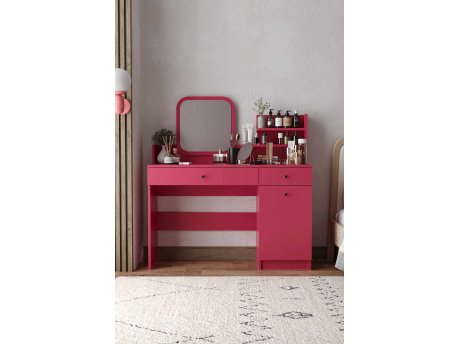 HANAH HOME Sto za šminkanje Harmony 2 Square Raspberry