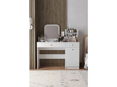HANAH HOME Sto za šminkanje Harmony 2 Square White