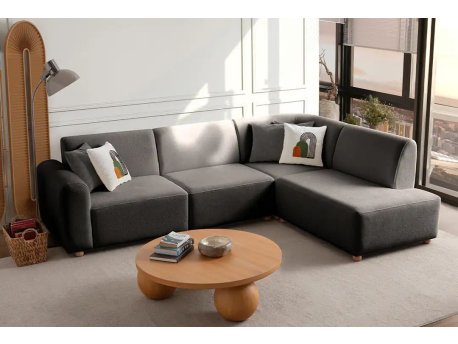 Atelier del Sofa Ugaona garnitura S Loft Right Anthracite