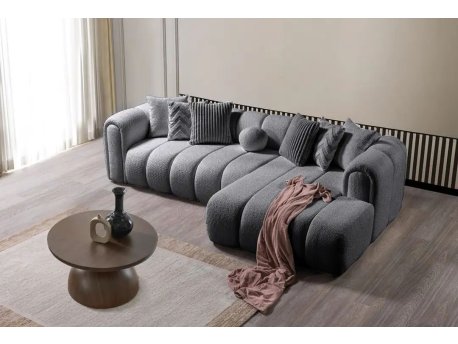 Atelier del Sofa Ugaona garnitura N Line Right Dark Grey