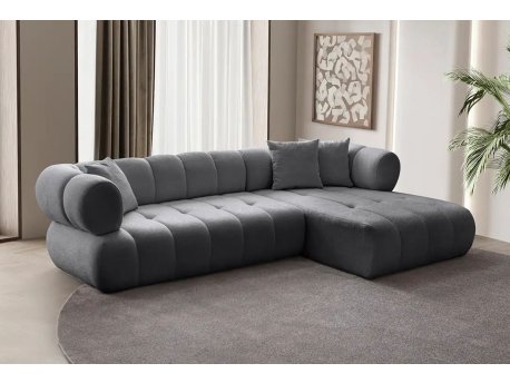 Atelier del Sofa Ugaona garnitura Petra Right Dark Grey