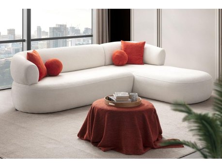 Atelier del Sofa Ugaona garnitura Roma Right White