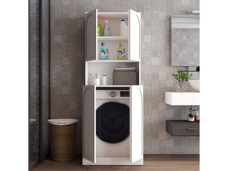 HANAH HOME Ormarić za mašinu za pranje veša Lyon 73 White