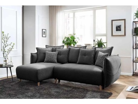 Atelier del Sofa Ugaona garnitura Puffy Anthracite