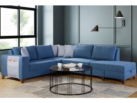 Atelier del Sofa Ugaona garnitura Loft Blue