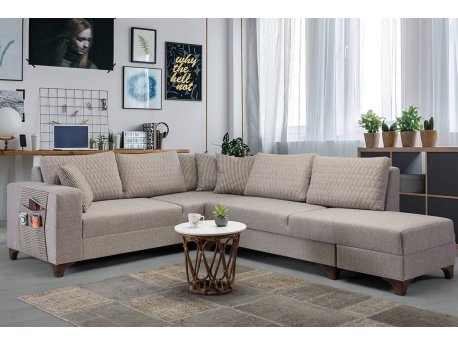 Atelier del Sofa Ugaona garnitura Loft Light Brown