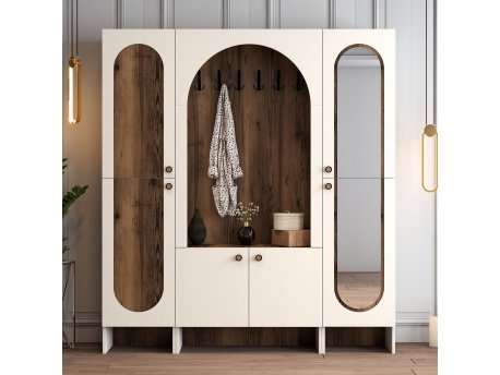 HANAH HOME Višenamenski ormar Palermo Klm Cream Orah