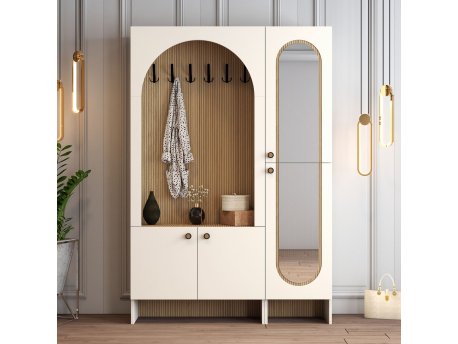 HANAH HOME Višenamenski ormar Palermo Km Cream Hrast