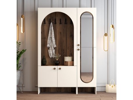 HANAH HOME Višenamenski ormar Palermo Km Cream Orah