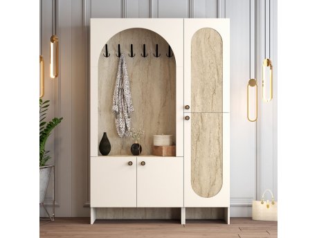 HANAH HOME Višenamenski ormar Palermo Kl Cream Travertine