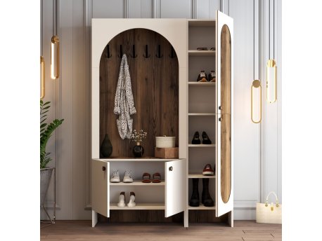 HANAH HOME Višenamenski ormar Palermo Kl Cream Orah