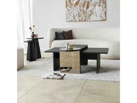 HANAH HOME Set stolova za kafu Luna Black (4 dela)