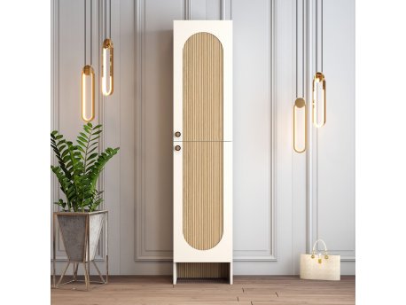 HANAH HOME Cipelarnik Palermo L Cream Hrast