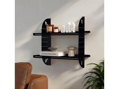 HANAH HOME Dekorativna metalna zidna polica Vlnt 126 Syh