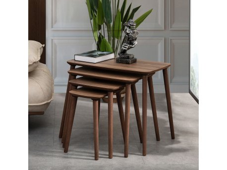 HANAH HOME Set stočića od 4 komada Luci Orah