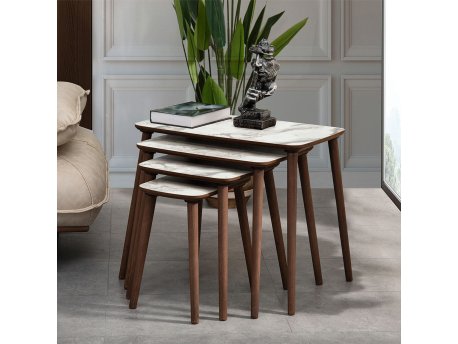 HANAH HOME Set stočića od 4 komada Luci White