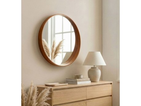 HANAH HOME Dekorativno ogledalo Bias 60 Orah