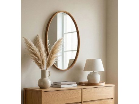 HANAH HOME Dekorativno ogledalo Elips Orah