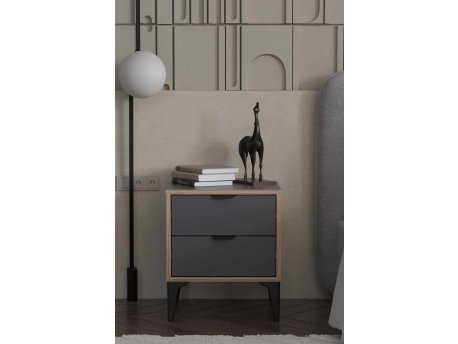 HANAH HOME Noćni stočić Arden Anthracite