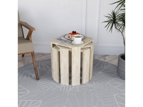 HANAH HOME Set stolova od tri komada Azra Travertine