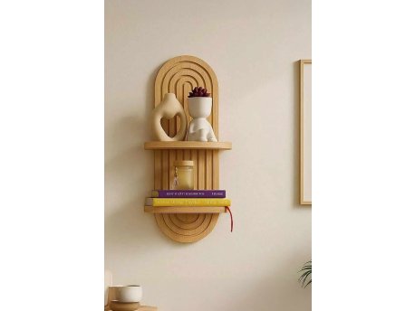 HANAH HOME Dekorativna zidna polica Artmtkwll2 Hrast