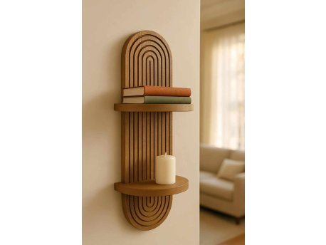 HANAH HOME Dekorativna zidna polica Artmtkwll2 Wenge