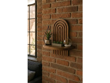 HANAH HOME Dekorativna zidna polica Artmtkwll1 Wenge