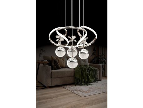 OPVIQ LED luster Zumrut 3+1 Chrome