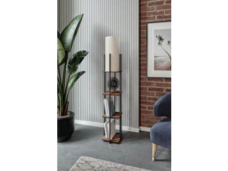 OPVIQ Podna lampa Quatro Walnut