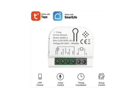 GEMBIRD SMART-2GANGTuya Wifi DIY Self-locking daljinski upravljac Smart Switch relejni modul DC 5V/7-32V AC
