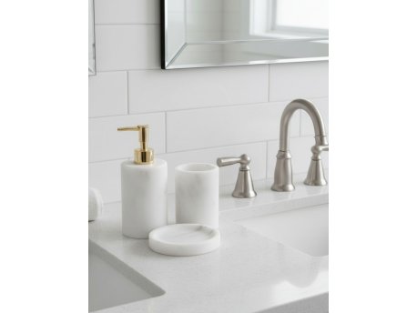 WALLXPERT Kupatilo set (3 dela) Flora White Gold