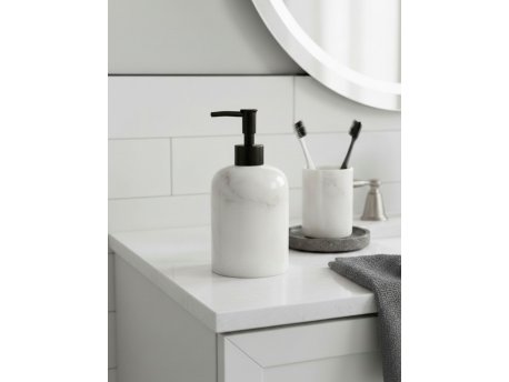 WALLXPERT Dozator za sapun Bianco White Black