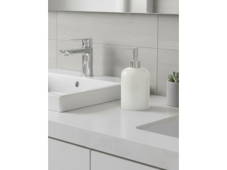 WALLXPERT Dozator za sapun Bianco White Silver