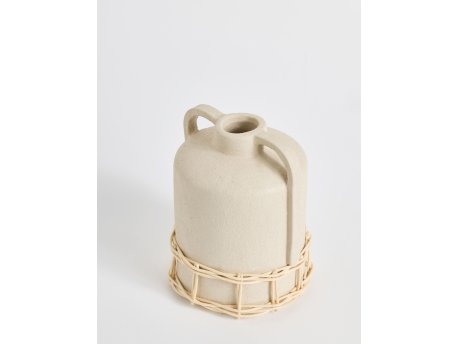 WALLXPERT Dekorativna keramička vaza Handle Terracota