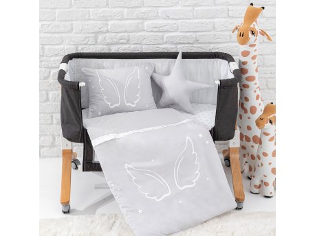 WALLXPERT Set za spavanje za bebe Angel Wings Grey