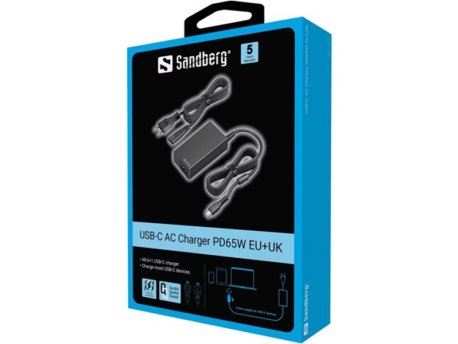 Sandberg Punjač za laptop AC 65W Sandberg 135-76,garancija 5 godina
