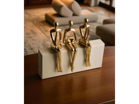 WALLXPERT Dekorativni predmet zlatna figura Ers1277