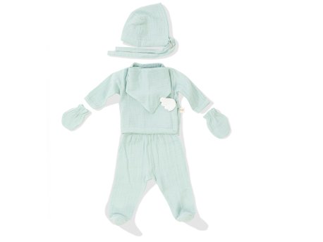 WALLXPERT Set za novorođenče (5 komada) Angel Wings Newborn Baby Set Mint