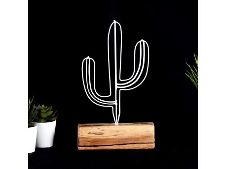 WALLXPERT Decorative Object figura Cactus Mini White